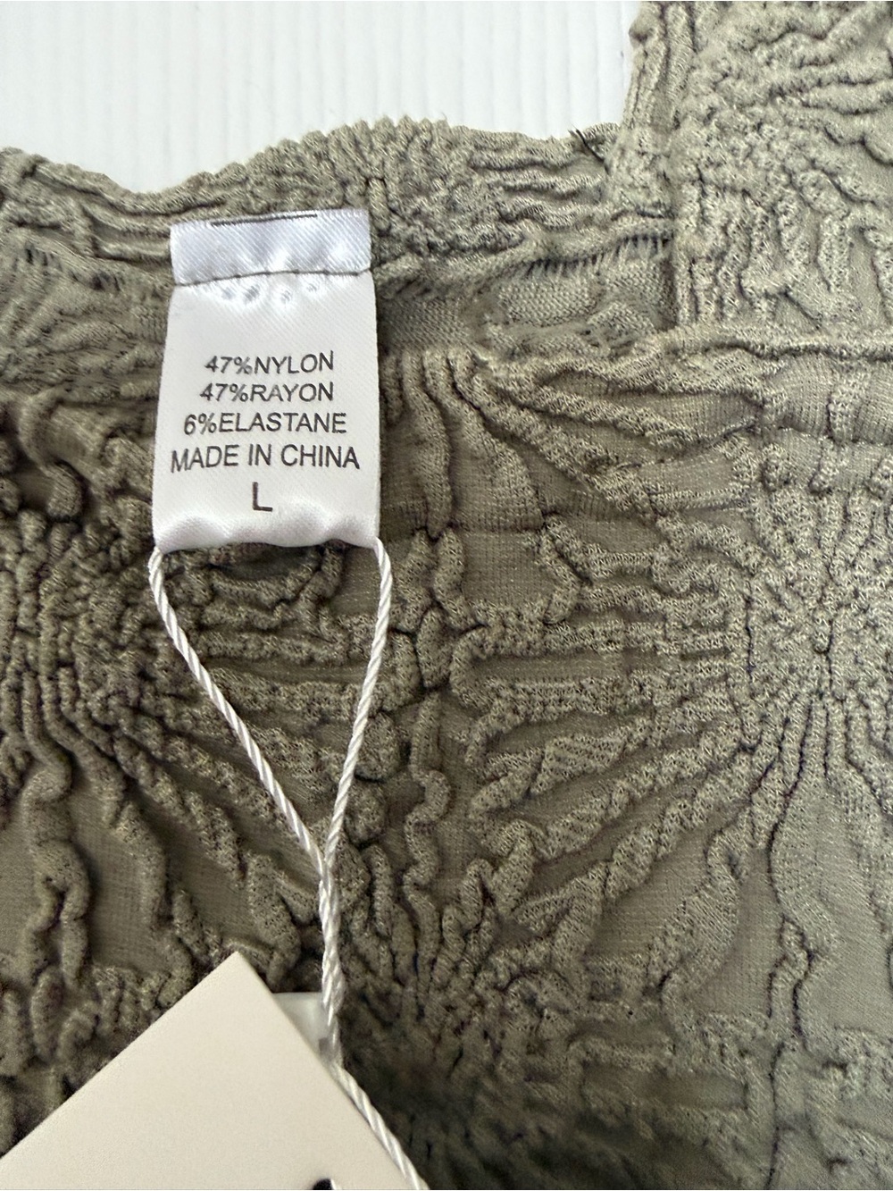 Olive Green Textured Knit Tank Top - Women's - Picture 5 of 6